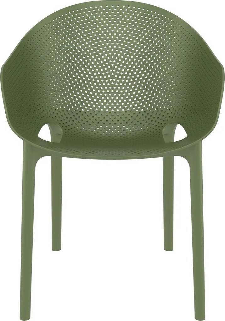 SKY PRO záhradná stolička olive green