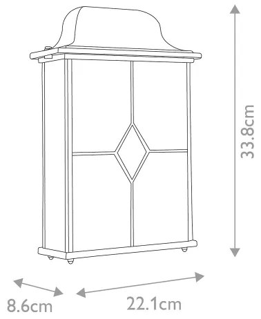 Elstead WX7 - Vonkajšie nástenné svietidlo WEXFORD 2xE27/60W/230V IP23