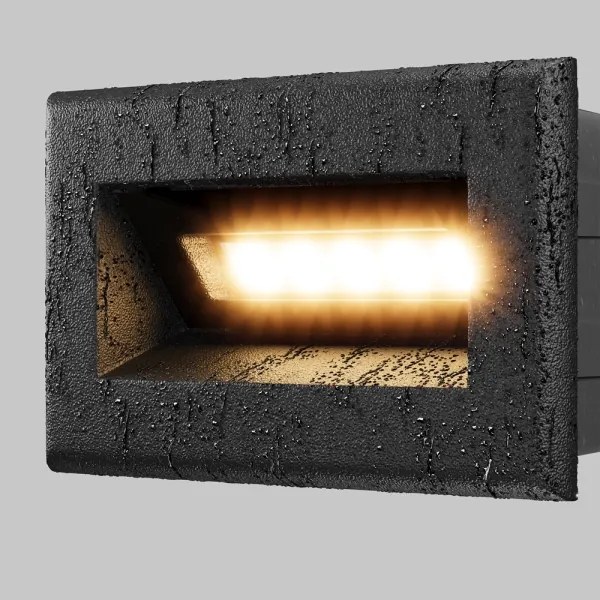 Maytoni O045SL-L3B3K-LED Vonkajšie vstavané svietidlo BOSCA LED/3W/230V IP65 čierna