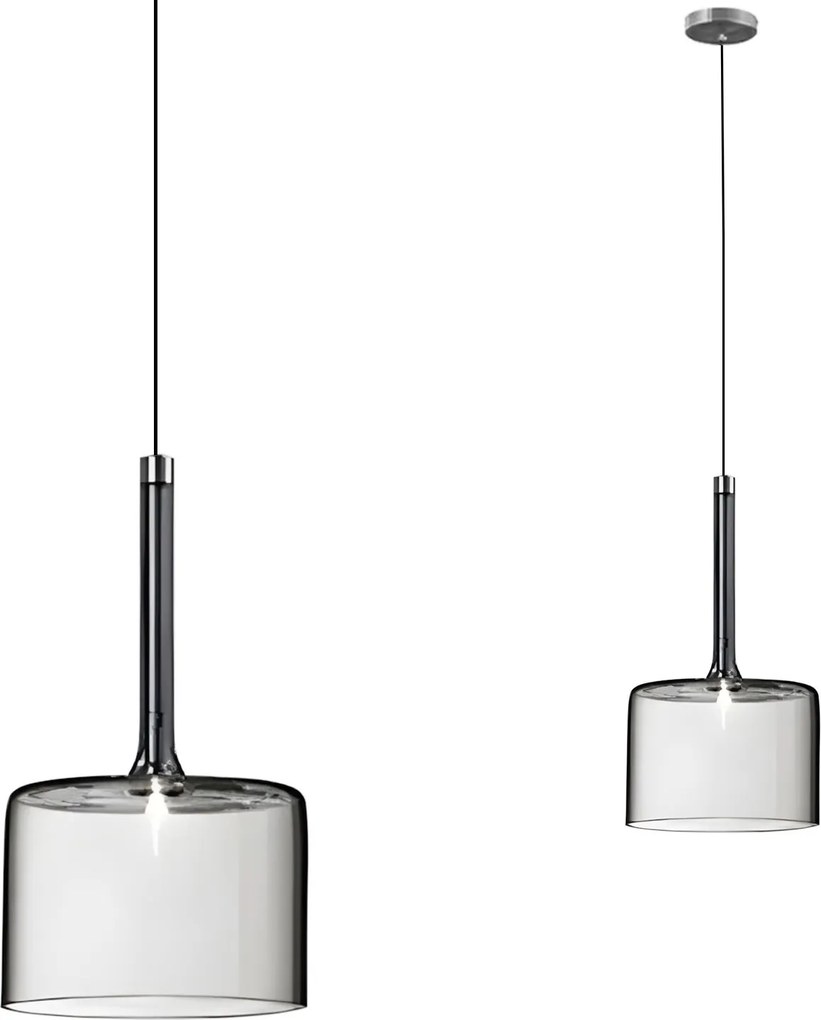 Toolight Toolight, stropné svietidlo 1xG4, APP1701-1CP GREY A, šedé sklo, OSW-04309
