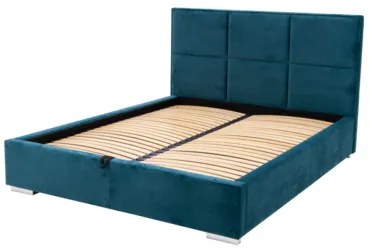 Čalúnená velúrová posteľ FABRIZZIO MAXI P 160 x 200 s roštom a úložným priestorom