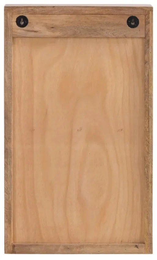 furniture-nabytek.cz - Masivní nástěnná skříňka Delhi z mangového dřeva, lakovaná, hnědá – 44×20×70 cm