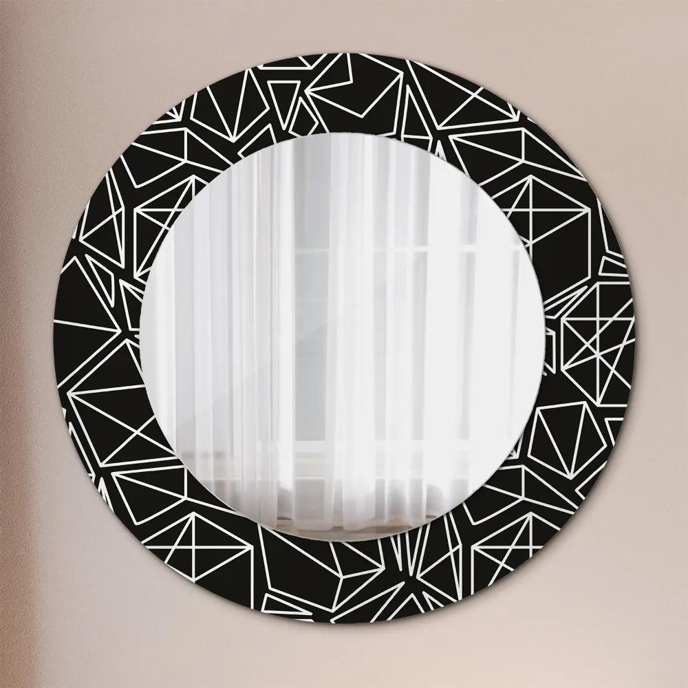 Geometrický vzor Okrúhle dekoračné zrkadlo