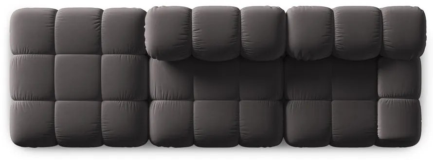Tmavosivá zamatová pohovka 282 cm Bellis – Micadoni Home