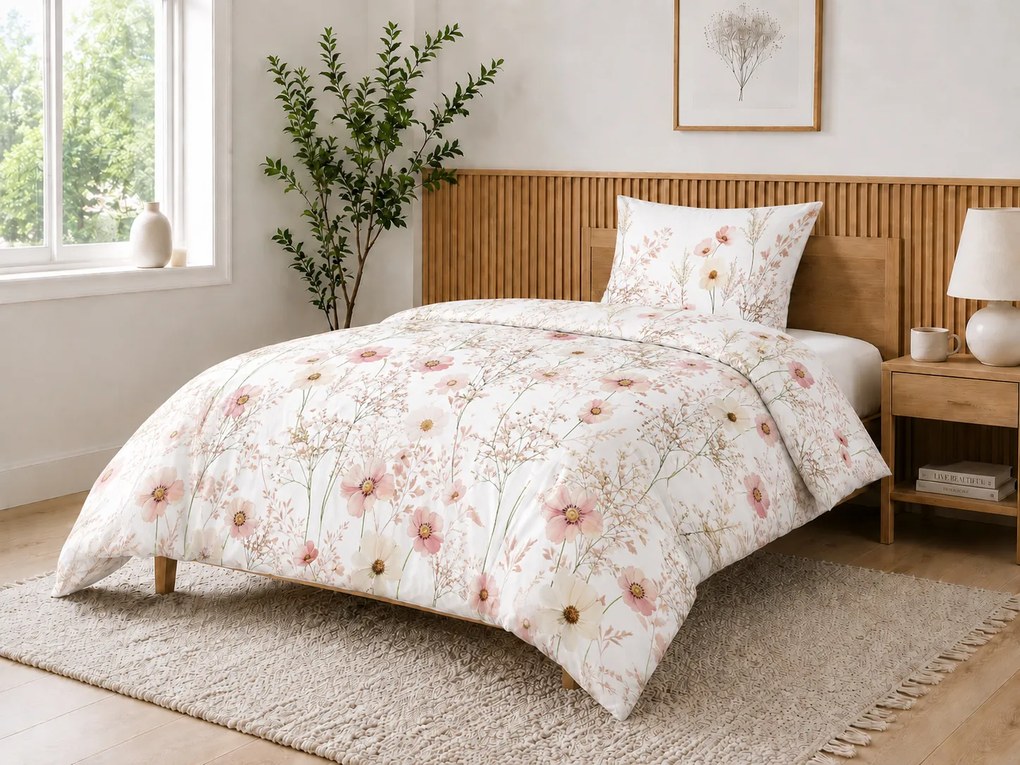 Francúzske posteľné obliečky Púdrová lúka 200x220/2x70x80 cm - 100% bavlna deluxe
