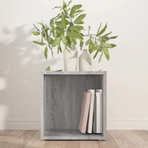vidaXL Príručný stolík sivý dub sonoma 33x33x34,5 cm spracované drevo-