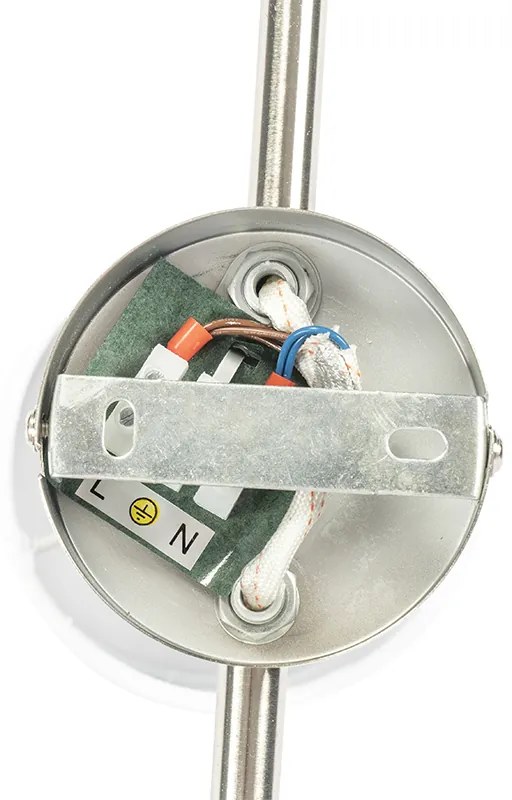 Oceľové stropné bodové svetlo s bielym tienidlom 3-žiarovkové nastaviteľné - Hetta