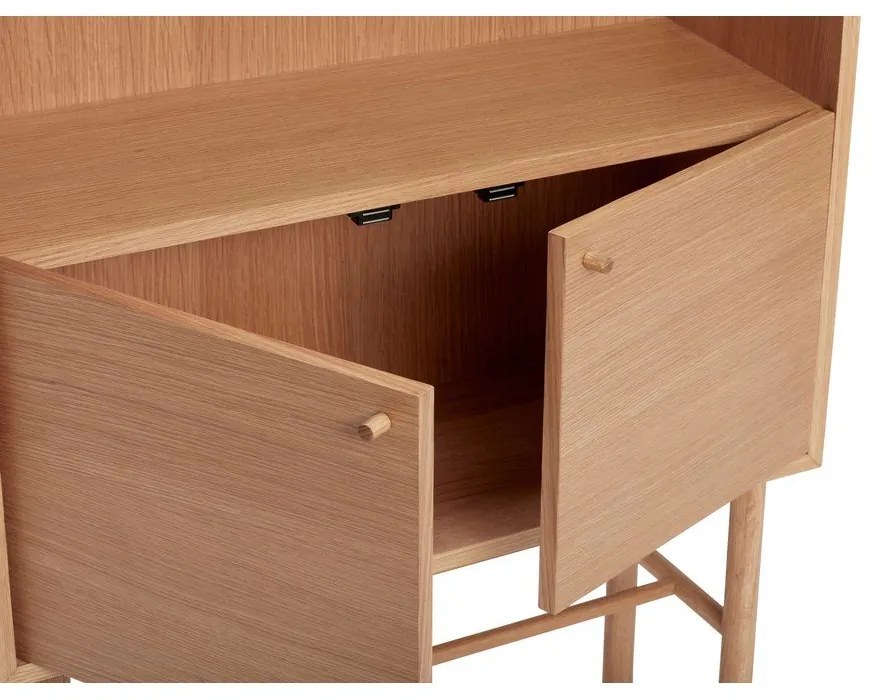 Knižnica z dubového dreva 80x150 cm Archive - Hübsch