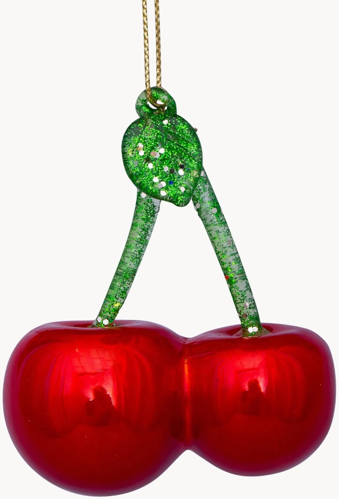 Ručne fúkaná vianočná ozdoba Cherry