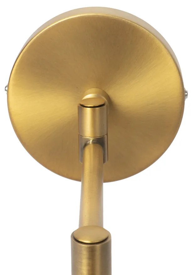 Inteligentná nástenná lampa bronzová s bielym tienidlom vrátane WiFi A60 - Ladas Deluxe