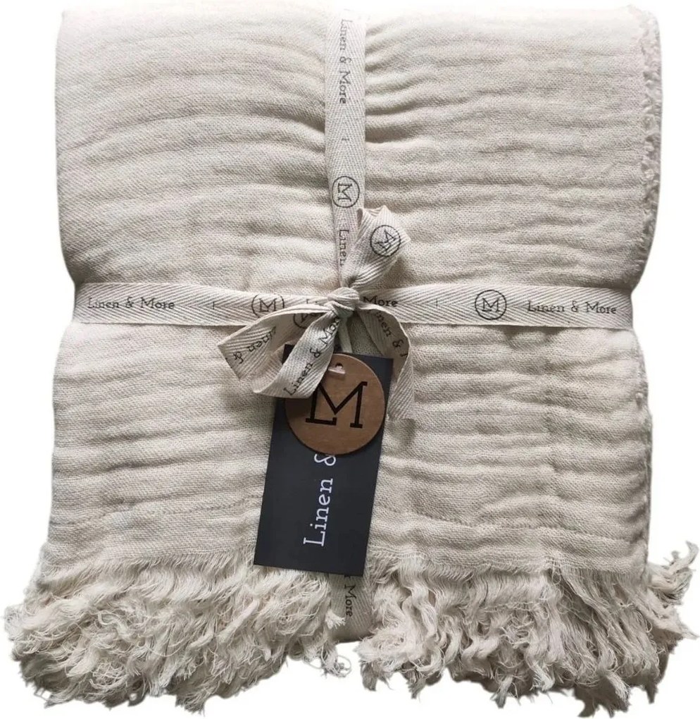 Krémový mušelínový pléd Nova Muslin - 140*200 cm