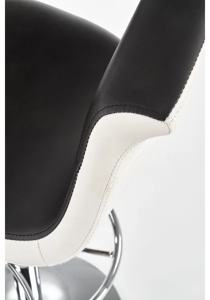 Barová stolička 115x60 cm biela/čierna/chróm