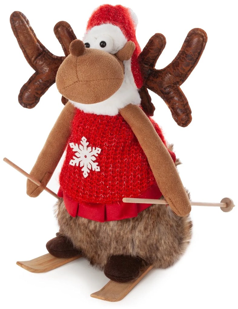 VIANOČNÁ FIGÚRKA REINDEER 37 CM VIACFAREBNÁ