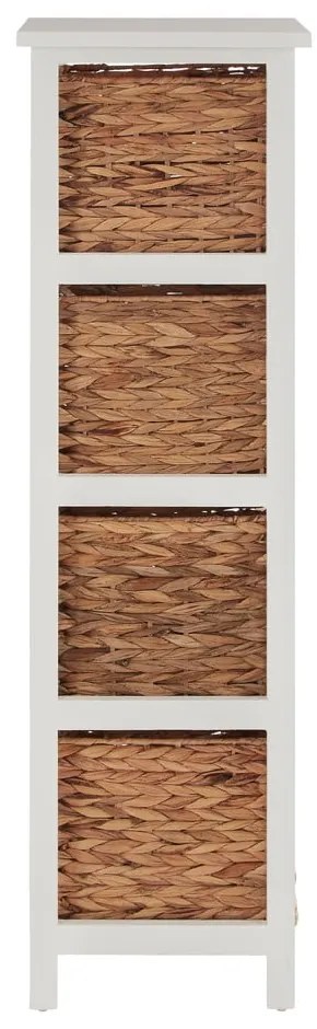 Biely/v prírodnej farbe kúpeľňový regál z masívu paulownie 32x100 cm Padstow – Premier Housewares