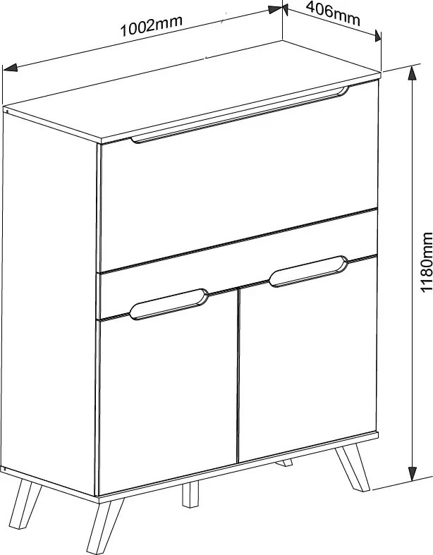 Sekretár s výklopným stolíkom Scandi, biela/dub nox