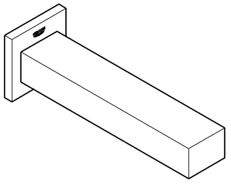 GROHE 13303000 - Vpusť do vane EUROCUBE 170 mm lesklý chróm