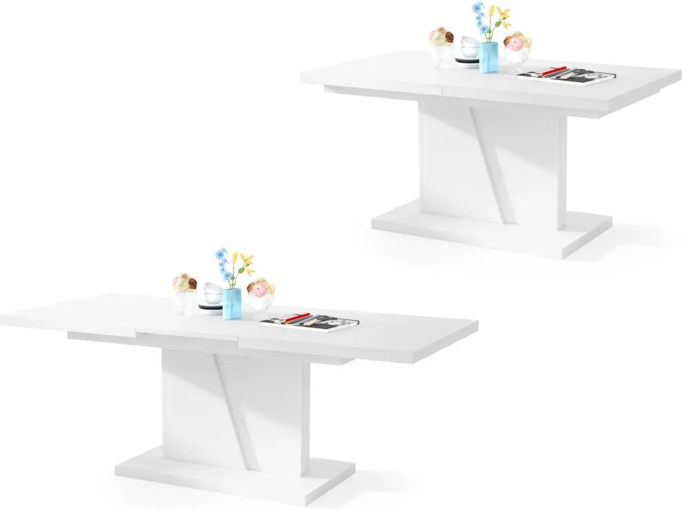 NOIR biely - rozkladací konferenčný stolík