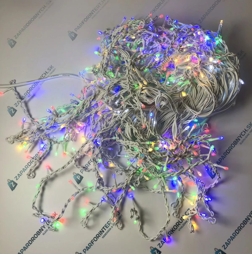 Vonkajší LED vianočný záves 25M+ 500LED - colored