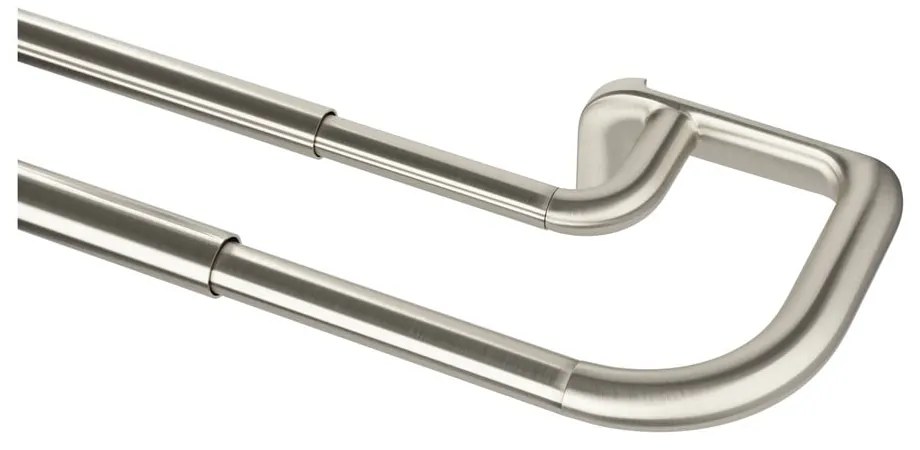 Oceľová roztiahnuteľná dvojitá garniža 122 - 224 cm Twilight - Umbra