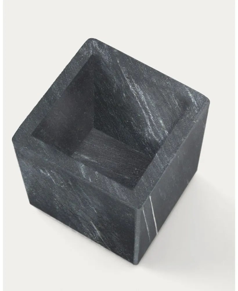 Tmavosivý mramorový téglik na zubné kefky Aixa – Kave Home