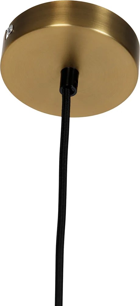Moderné závesné svietidlo bronzové s čiernym káblom - Combi 1
