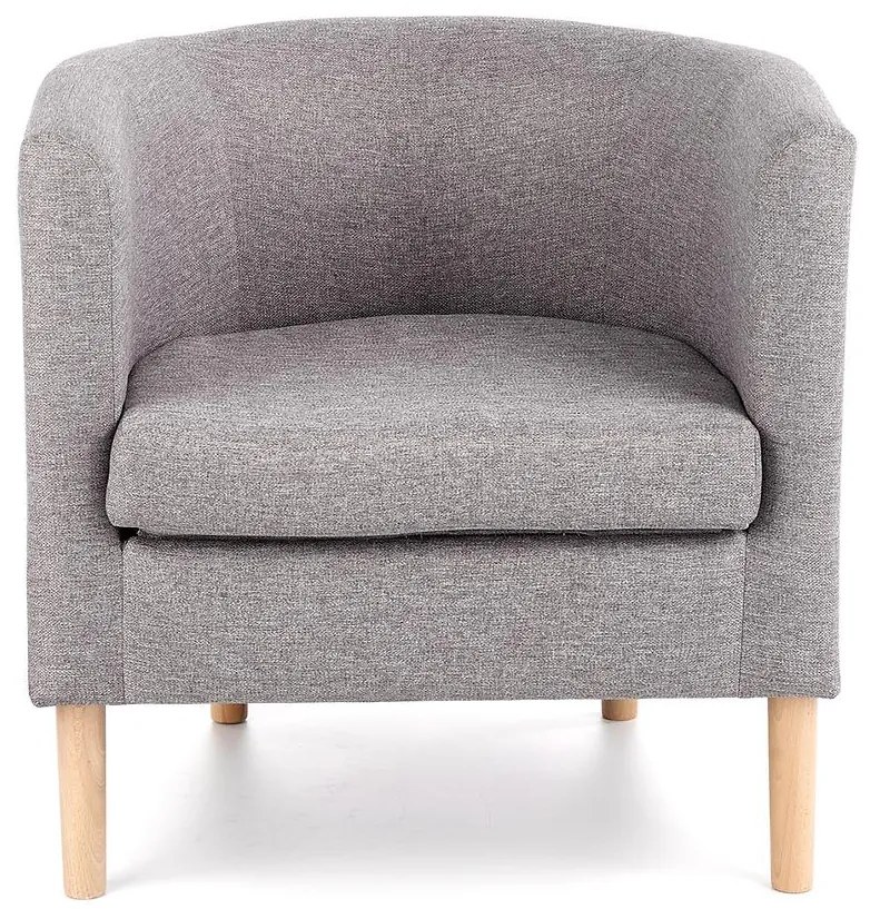 Kreslo Clubby sivá/prírodné