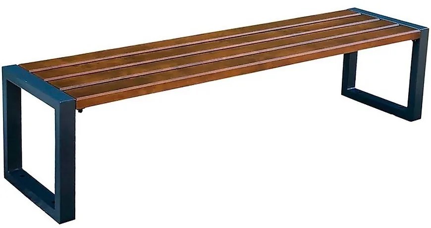 Moderná lavica bez operadla orech