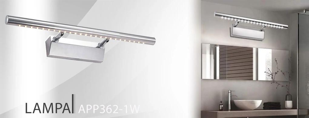 Rea - Toolight LED kúpeľnové svietidlo nad zrkadlo 7W 55CM APP362-1W, chróm, OSW-08428