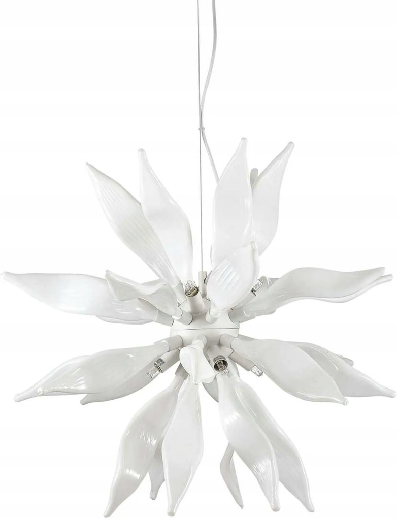 Dekoratívne/závesné svietidlo Ideal Lux Leaves SP8 bianco 111957