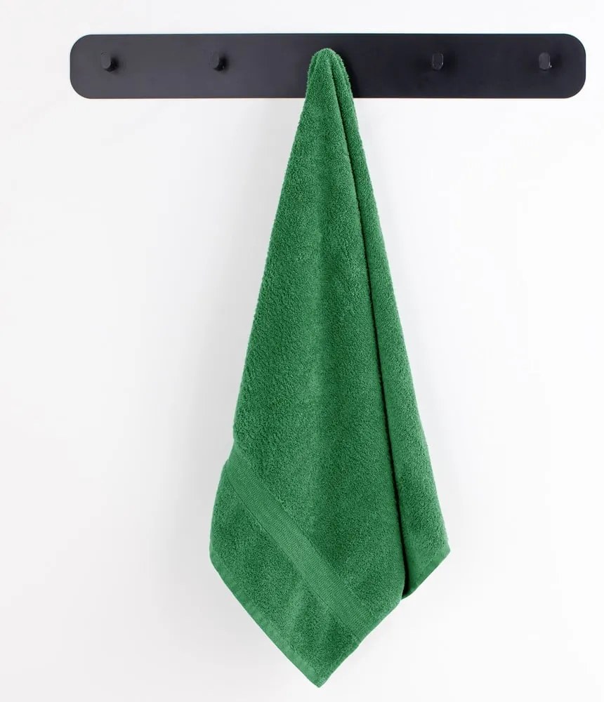 Tmavozelené froté bavlnené uteráky a osušky v súprave 10 ks Marina – Restilo