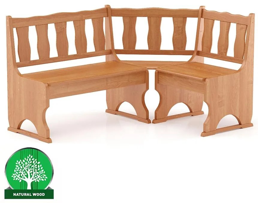 Rohová lavica borovica NR101-150x86x110 jelša
