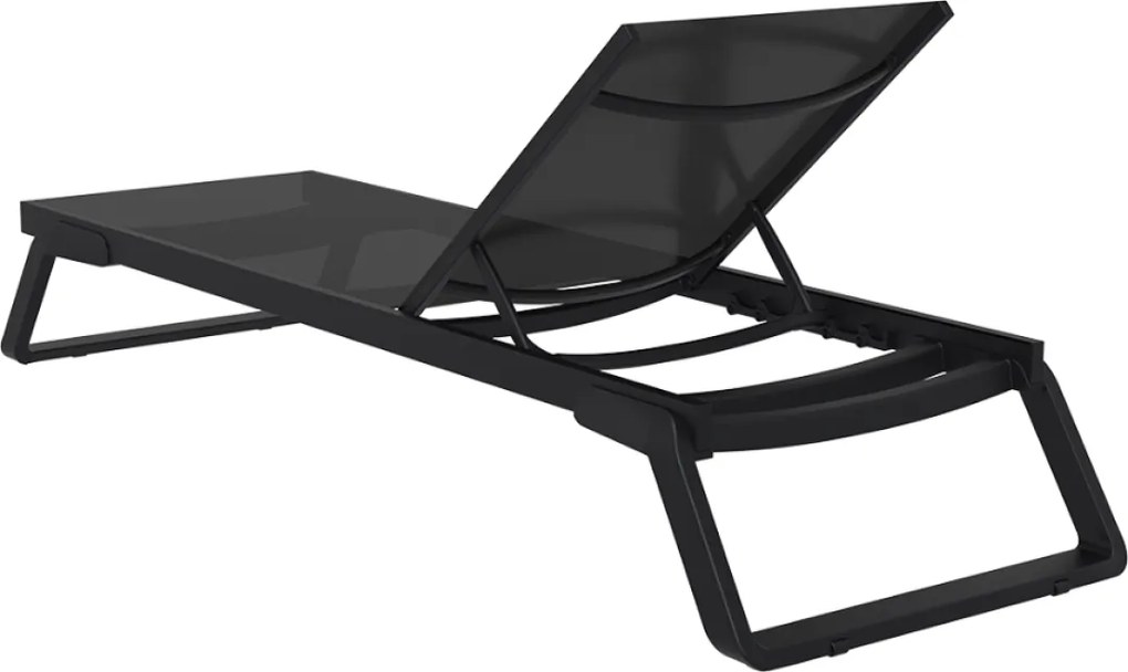 TROPIC záhradné lehátko black/black