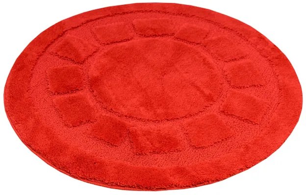 Kúpeľňový koberček Ocean červený kruh