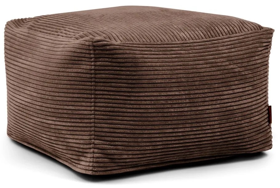 Tmavohnedý menčestrový sedací vak Softbox MooG – SLOWDOWN