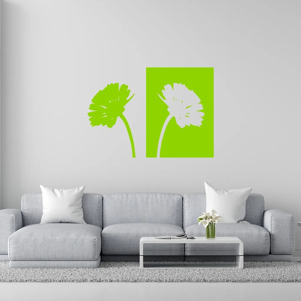 Veselá Stena Samolepka Margaréty Farba: oranžová, Veľkosť: 60 x 43 cm