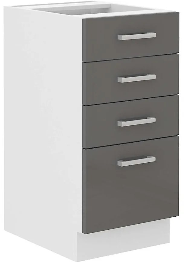 Skrinka do kuchyne SONIA šedý lesk 40D 4S BB