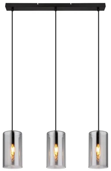 Globo 21002-3H - Luster na lanku OLLY 3xE14/25W/230V čierna