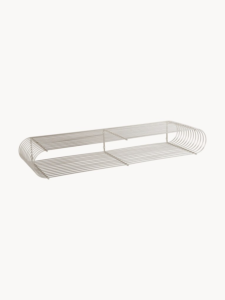 Kovová nástenná polica Curva, Š 80 cm