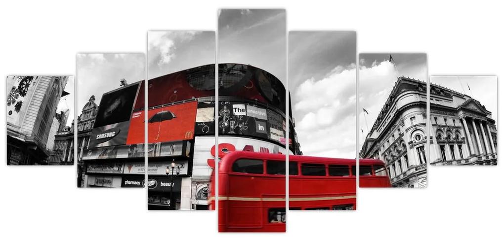 Červený autobus v Londýne - obraz