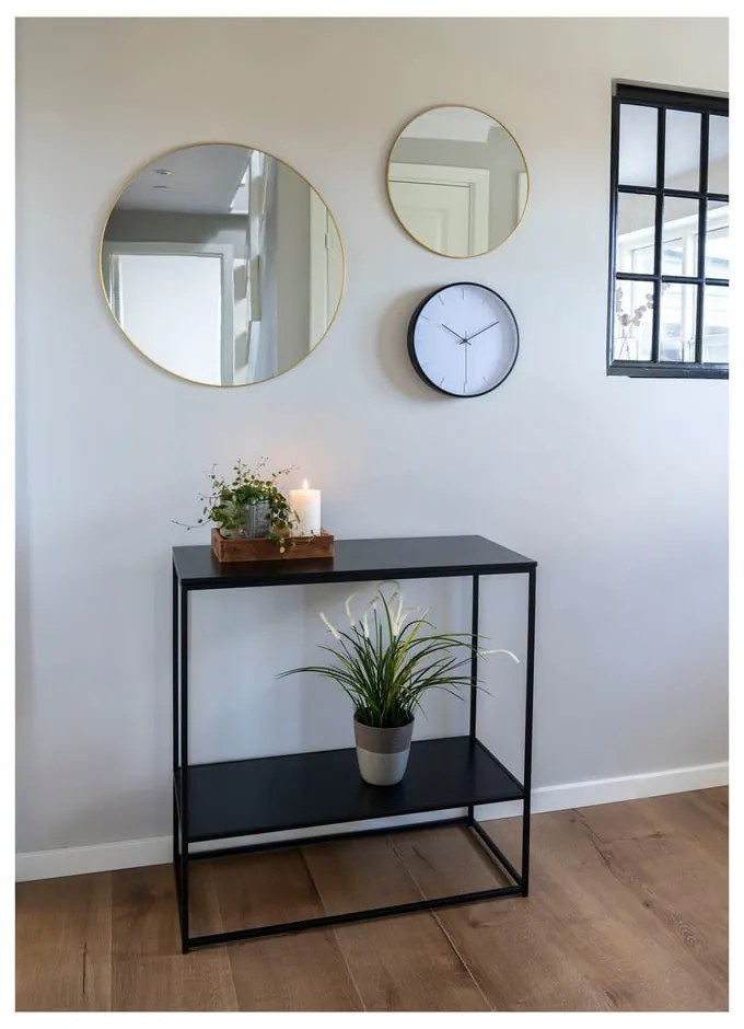 Čierny konzolový stolík s čiernou doskou 80x36 cm Vita – House Nordic