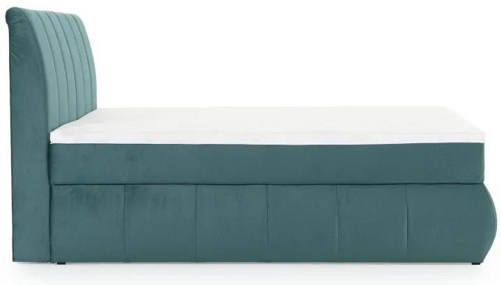 Posteľ Boxspring Vincenzia 200x180, šedá (koženka - bvi 10)
