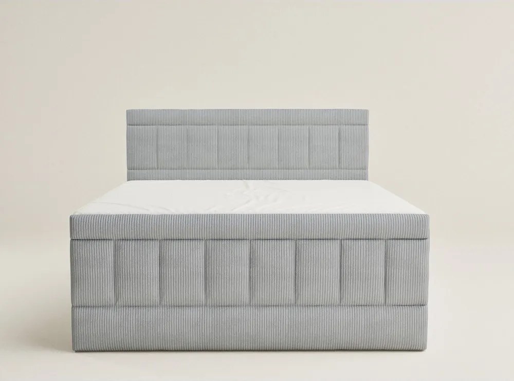 Sivá boxspring posteľ s úložným priestorom 160x200 cm Caya – Maison de Rêve