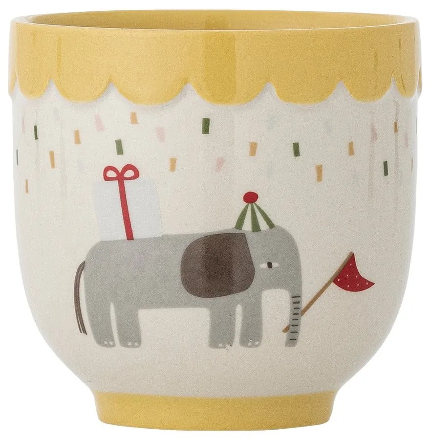 Žltý/krémový detský hrnček z kameniny 150 ml Celebrate – Bloomingville Mini