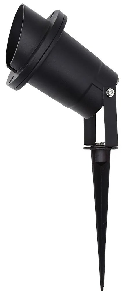 Exteriérové zapichovacie svietidlo Vilo, 1x čierne hliníkové tienidlo