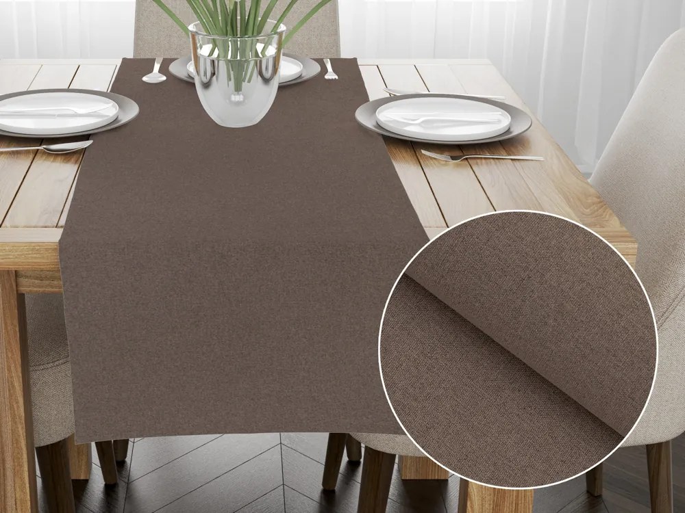 Biante Dekoračný behúň na stôl BKR-504 Hnedý 35x140 cm