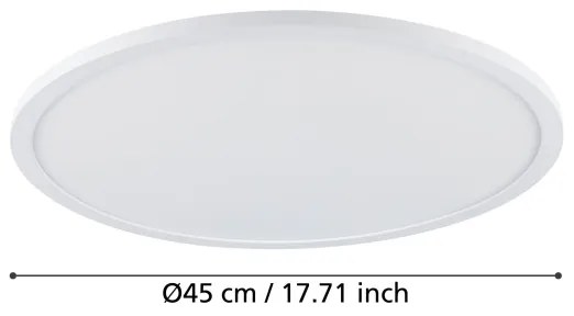 Eglo 900758-LED Stmievateľné stropné svietidlo SARSINA-Z 33,5W/230V pr. 45 cm biela
