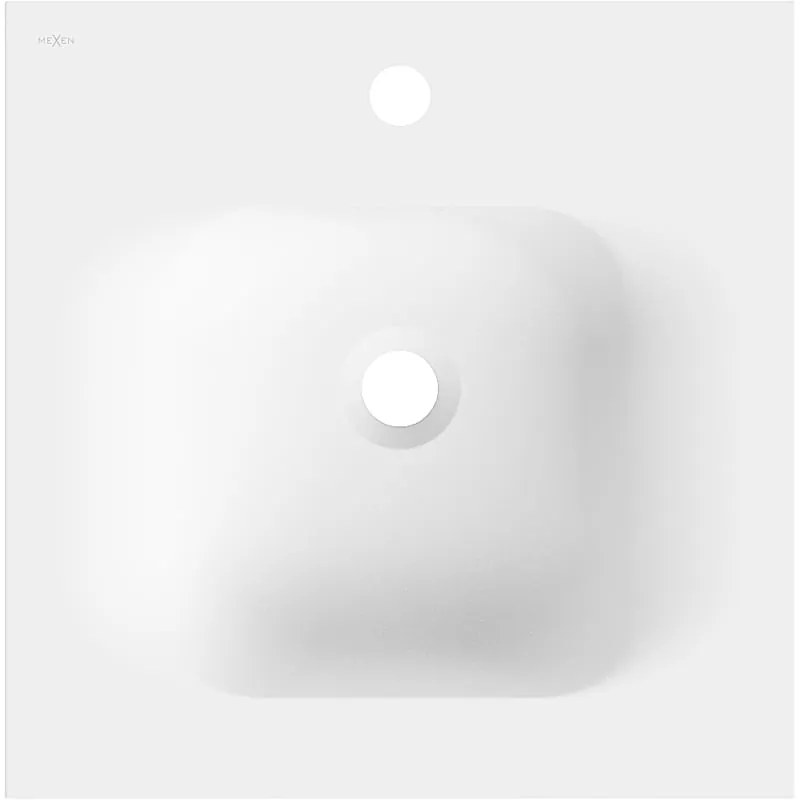 Mexen Vela, umývadlo na zapustenie 46 x 46,5 cm, biela matná, 25234501
