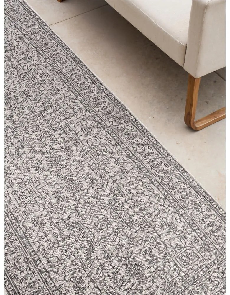 Vnútorný a vonkajší behúň v sivej a slonovinovej farbe 80x250 cm Duet Kona – NORTHRUGS