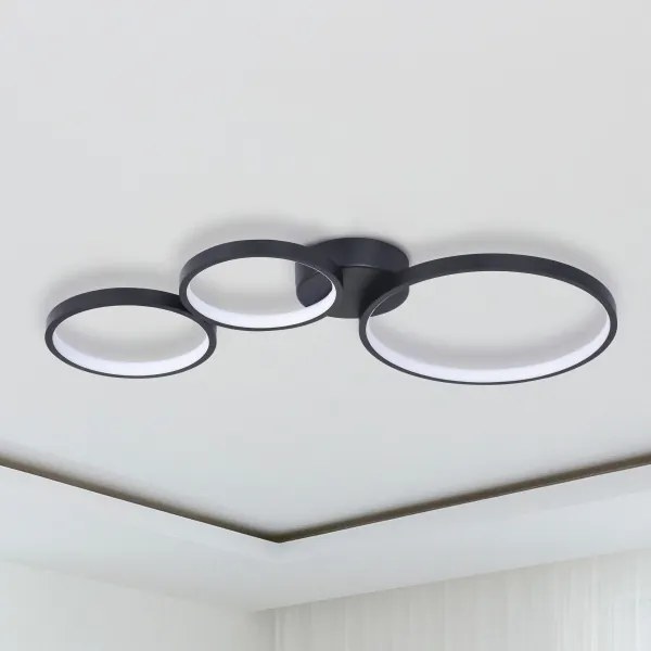 LED Stropné svietidlo FLAMENCO LED/33W/230V 4000K čierna