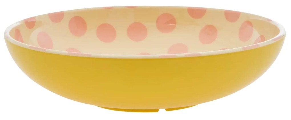 rice Veľká melamínová misa na šalát Pink Dots 2,5 l
